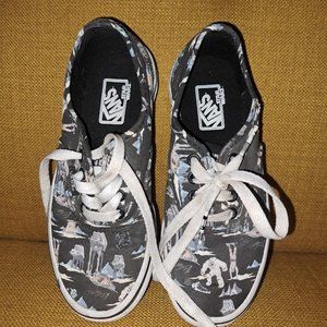 Star Wars Dark Side Planet Hoth Vans Size Youth 13.5